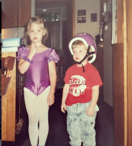 Briga Heelan and her brother Conor Heelan's childhood photograph 